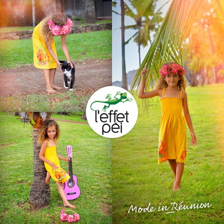 Robe Louane Feuille Tropicale