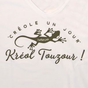 T-shirt Kréol Touzour (Col v Holiday)