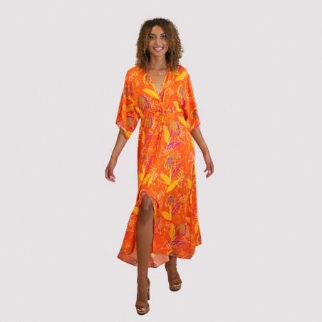 Robe longue Rose Porcelaine (Canot)