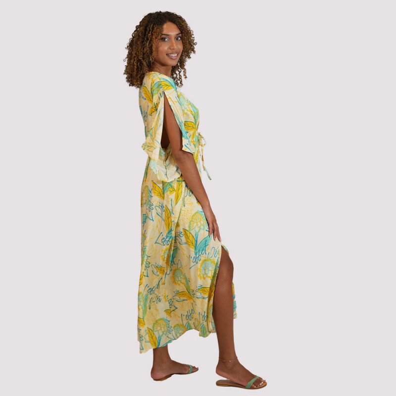Robe longue Rose Porcelaine (Canot)