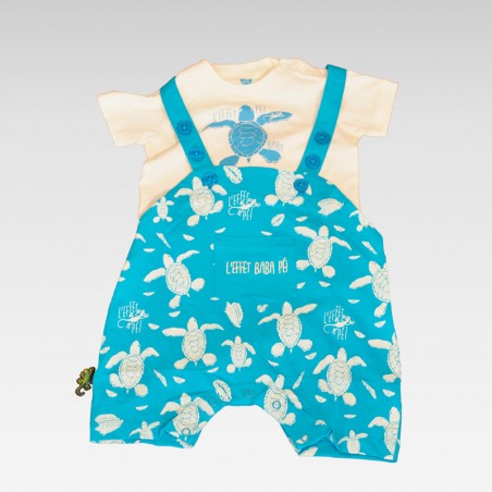 Ensemble T-Shirt + Salopette Tortues