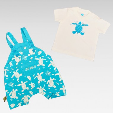 Ensemble T-Shirt + Salopette Tortues
