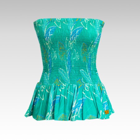 Top Bustier Volant Rose Porcelaine