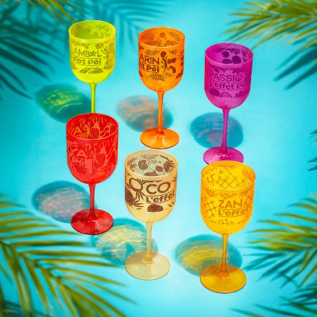 Coffre de 6 Verres à pied 25