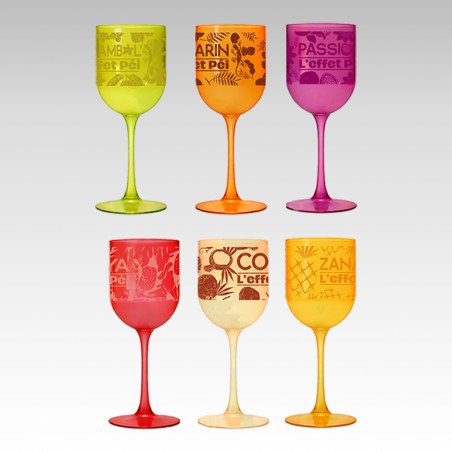 Coffre de 6 Verres à pied 25