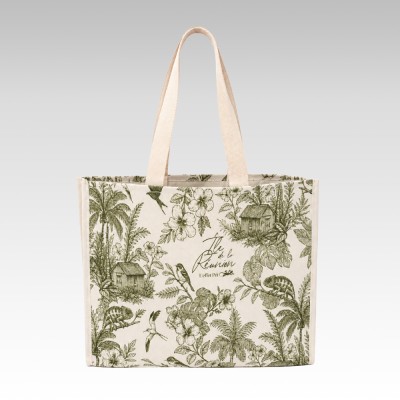 Sac Tote Canvas Toile Tropicale