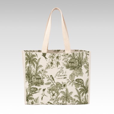 Sac Tote Canvas Toile Tropicale