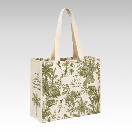 Sac Tote Canvas Toile Tropicale