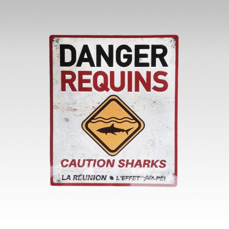 Plak Danger Requins