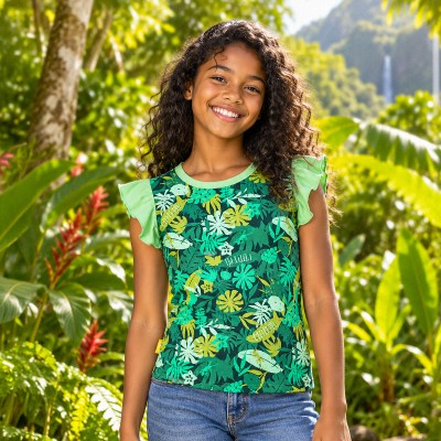 Top Dentelle Run Jungle (Fillette)