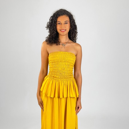 Robe Smockée Miss Lys (Collection Miss Réunion 2026)